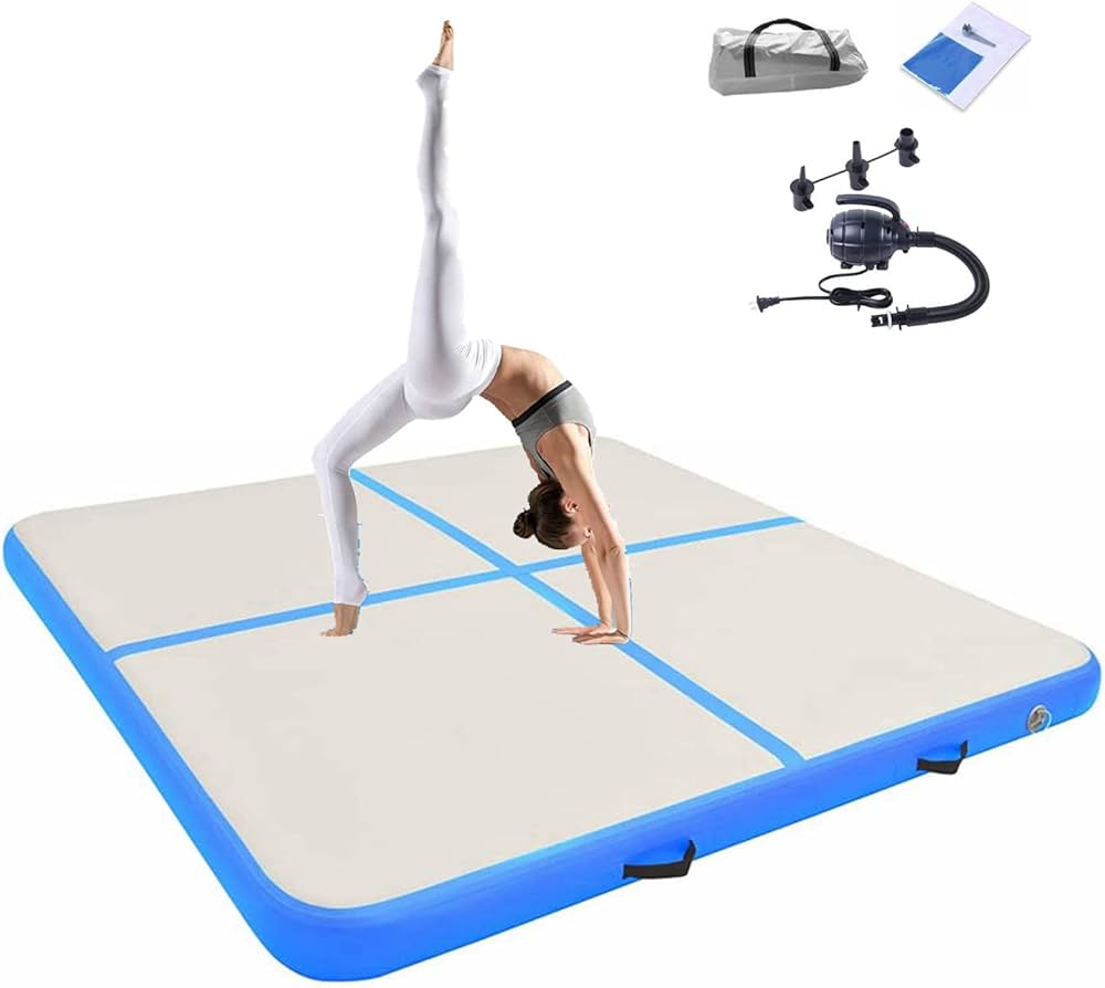 Amazon | エアトラック 体操 エアマット タンブリングマット 正方形 2m