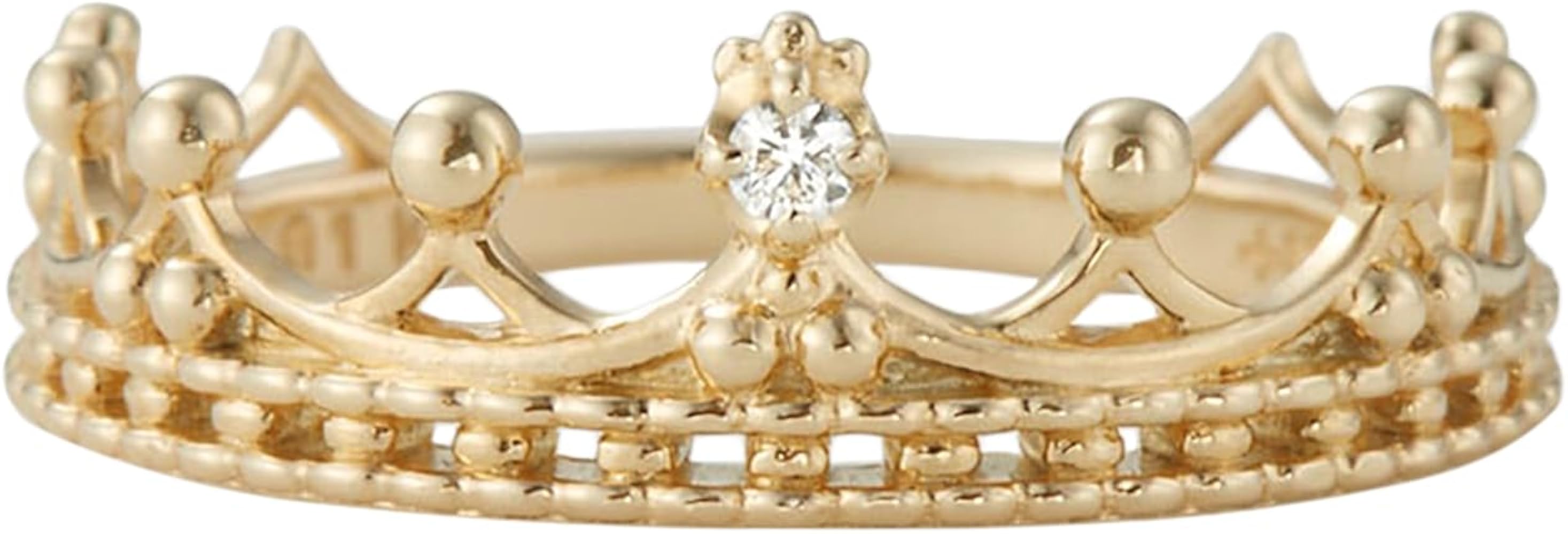 Amazon | [ノジェス] NOJESS 【K10ゴールド クラウンダイヤモンド