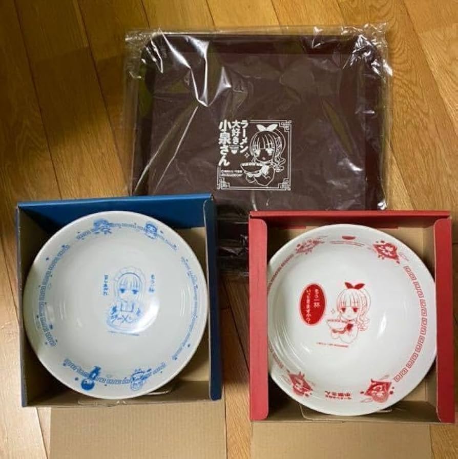 Amazon.co.jp: レア ラーメン大好き小泉さん/どんぶり 2個＆お盆