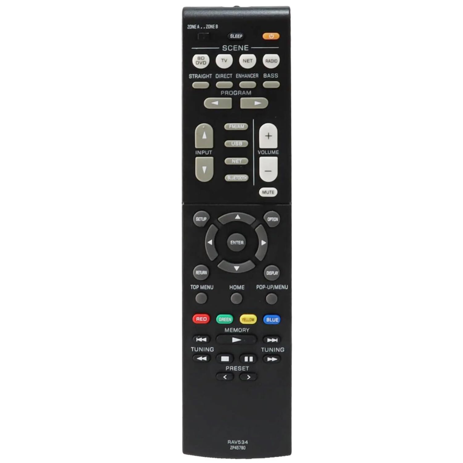 Amazon | RAV534 ZP45780 リモコン 交換用 ヤマハAVレシーバー HTR