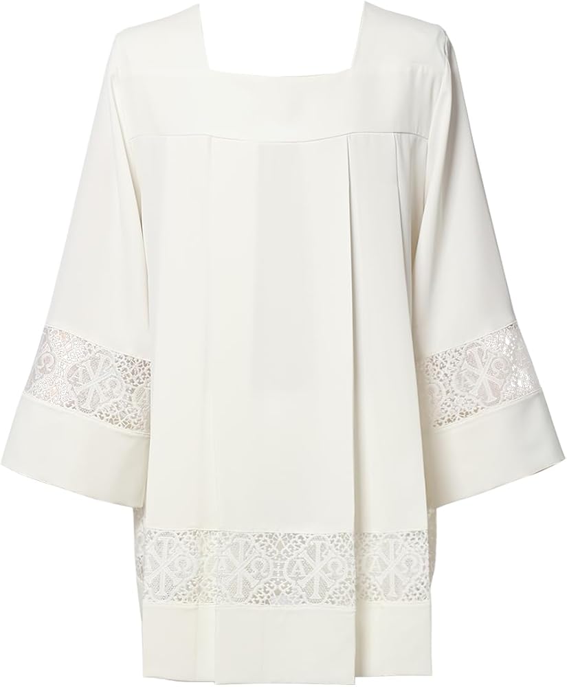 Amazon | [BLESSUME] 典礼聖歌隊ローブカトリック大人レースサープリス