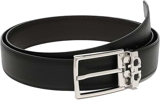 Amazon | [フェラガモ]ベルト ダブルガンチーニ リバーシブル ブラック