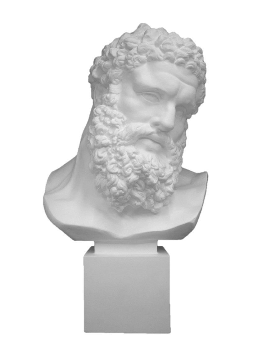 Amazon.co.jp: 石膏像 S－228 ファルネーゼのヘラクレス頭像 H