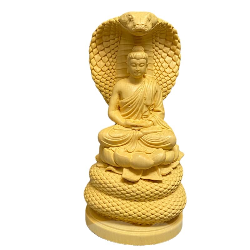 Amazon｜釈迦牟尼仏像 蛇仏如来 彫刻仏像 如来 坐像 釈迦如来像 曹洞宗