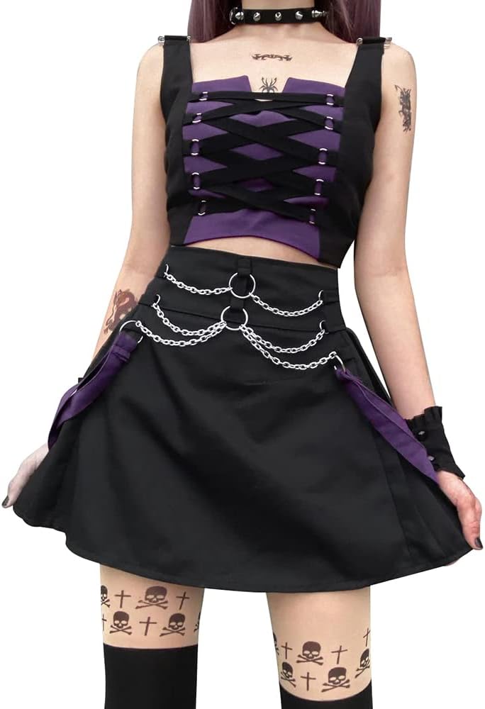 Amazon.co.jp: [YOMORIO] ゴシック風 キャミソール ミニスカート