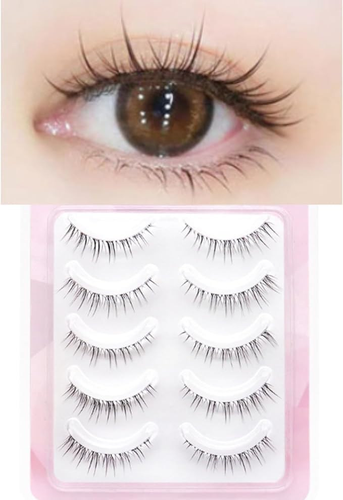 Amazon | つけまつげ (R08) 人気 5ペア自然つけまつげ ナチュラルアイ