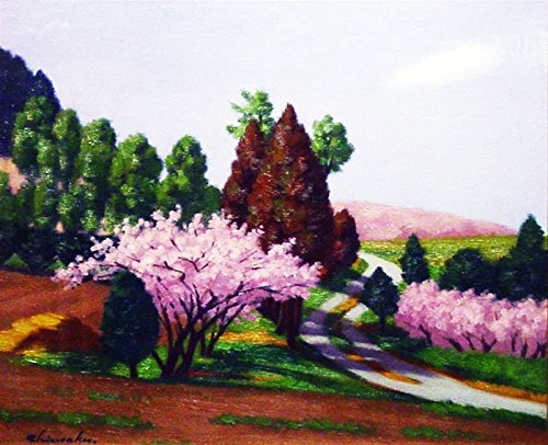 Amazon.co.jp: 佐藤辰作 『梅花咲く頃』 油絵 F8（8号） : ホーム