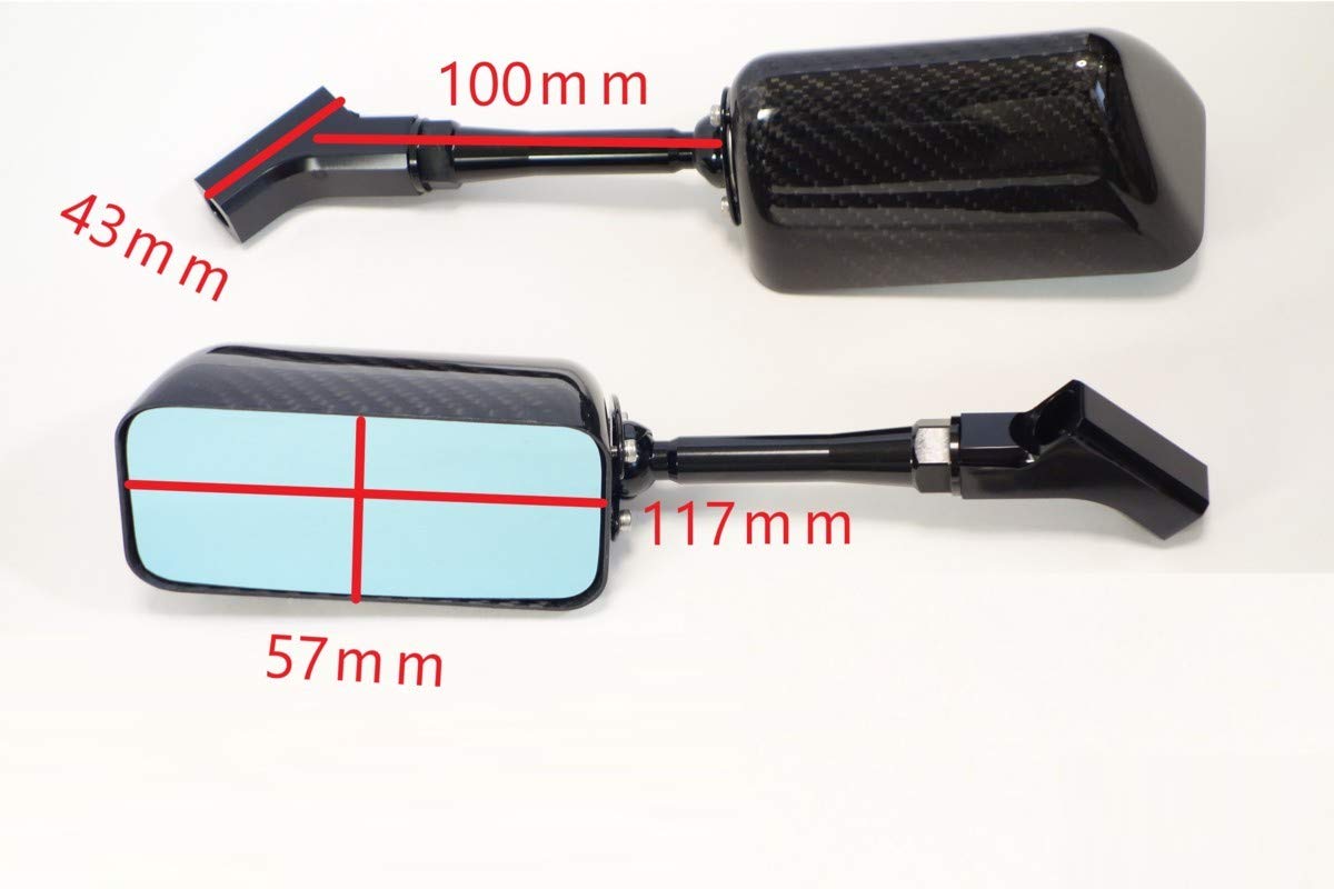 Amazon | 【SIMOTA正規品】カーボンバックミラー 【長方形・ブルー