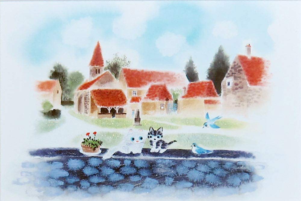 Amazon.co.jp: ◇渡辺あきお◇【ねこのフェアリー】アートプリント◇額