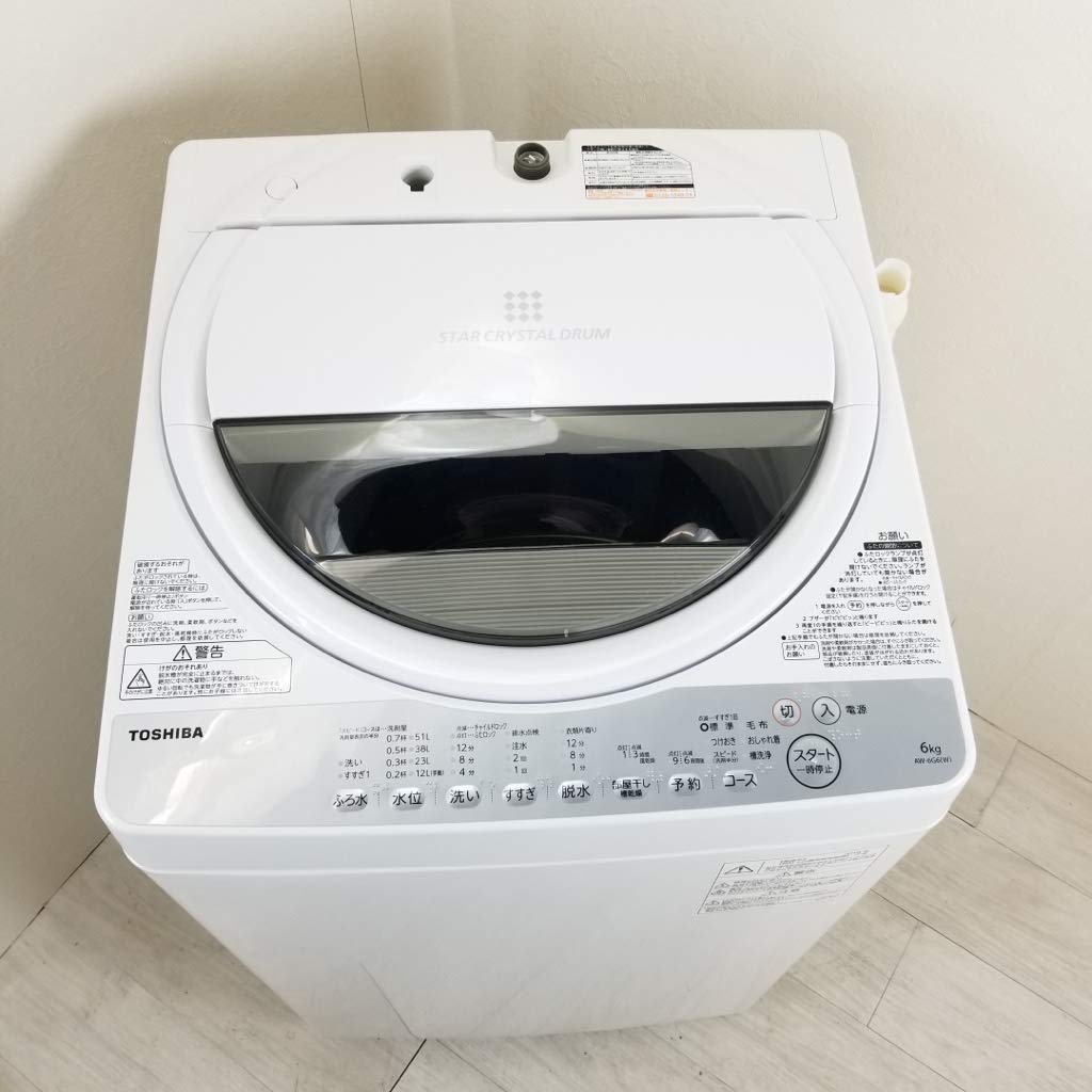 Amazon.co.jp: 東芝 全自動洗濯機 6kg グランホワイト AW-6G6 W : Home