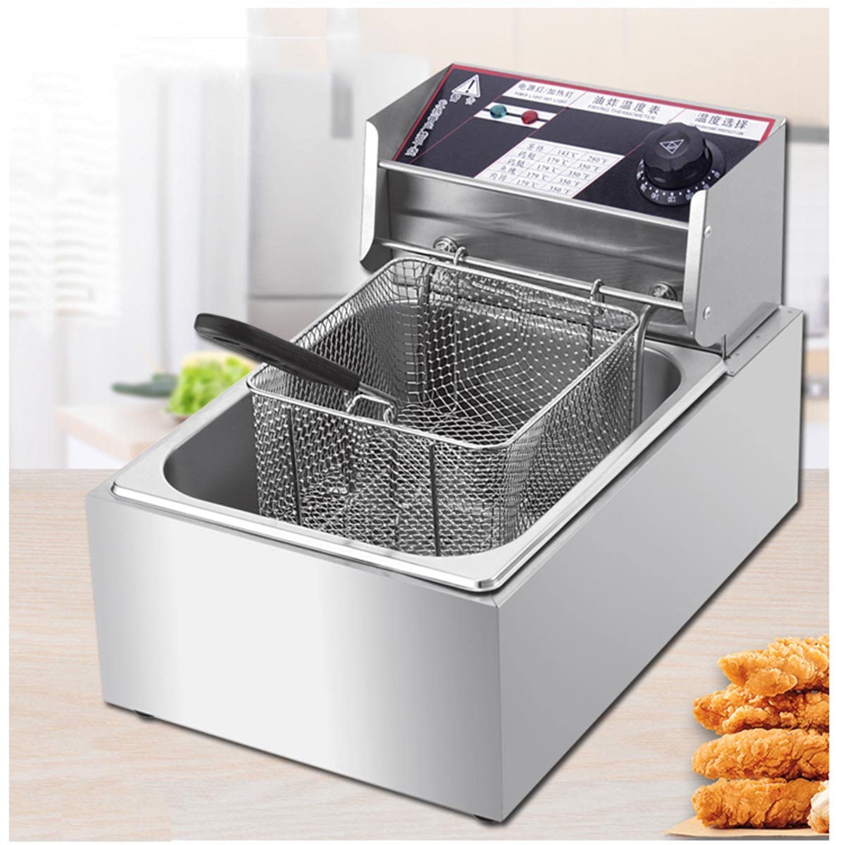 Amazon.co.jp: 1槽型電気フライヤー 10L 大容量 揚げ物 ステンレス