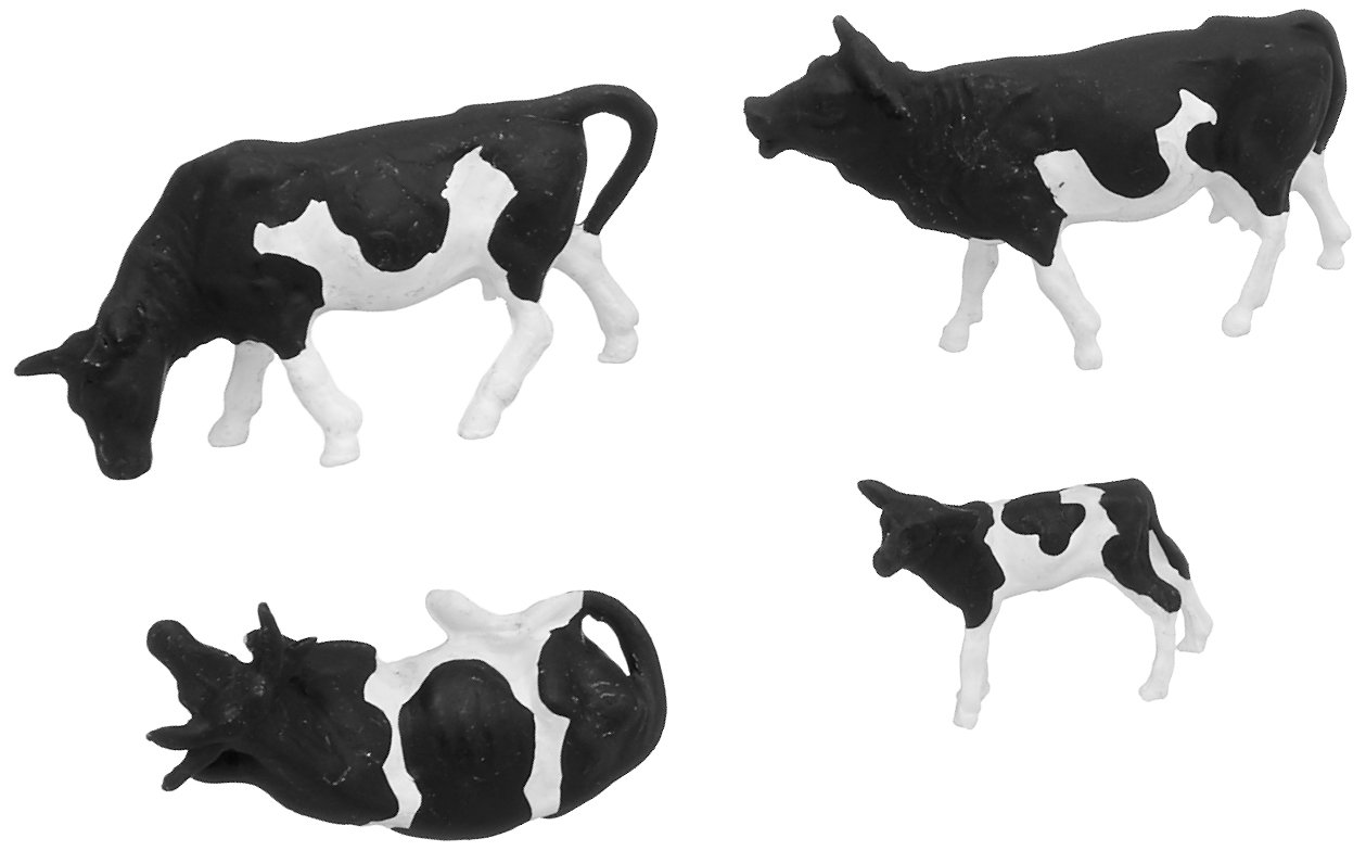 Preiser 1/87 Ème - PR14408 - Model Railway - Black and White Cows