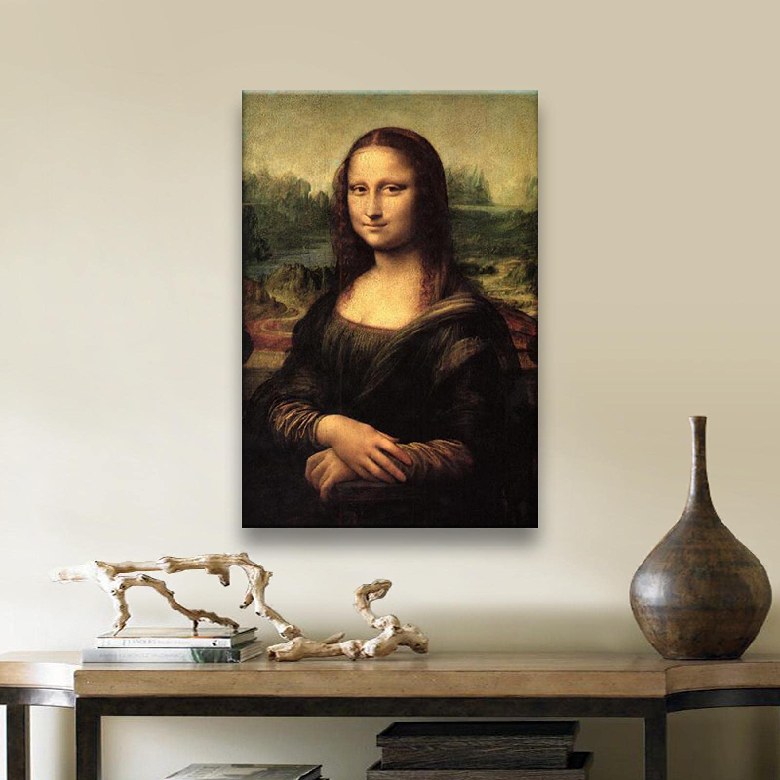 Amazon.co.jp: モナ・リザの笑顔 キャンバス アート 絵画 複製画