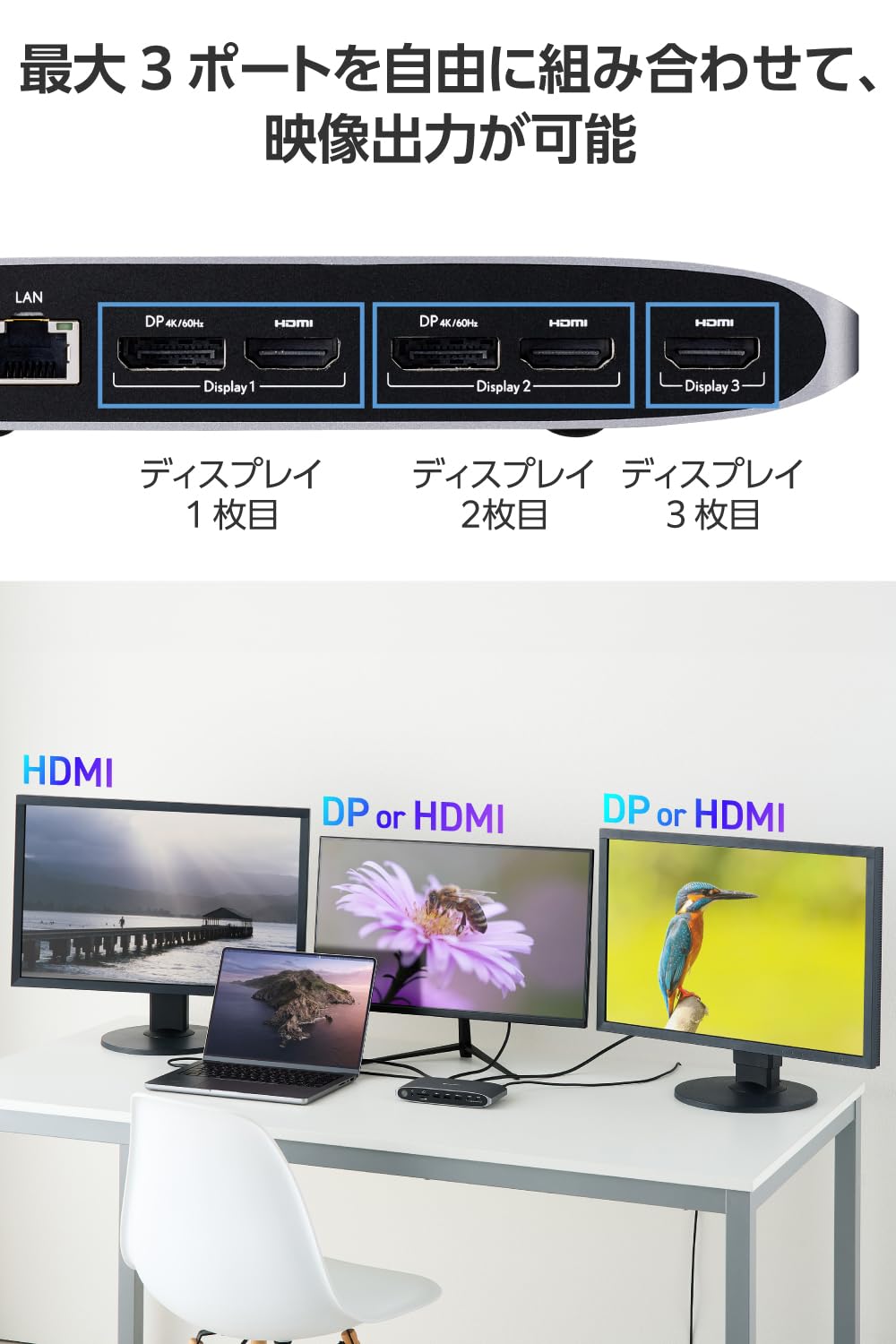 Amazon.co.jp: エレコム ドッキングステーション 13in1 Displaylink