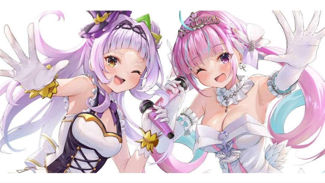 Amazon.co.jp: 湊あくあ＆紫咲シオン プレイマット : おもちゃ