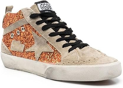 Amazon.com | Golden Goose Mid Star Glitter Upper Suede Star Spur