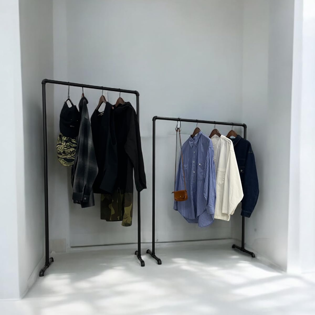 Amazon｜FiDi ハンガーラック ガス管 アイアン 黒 パイプ