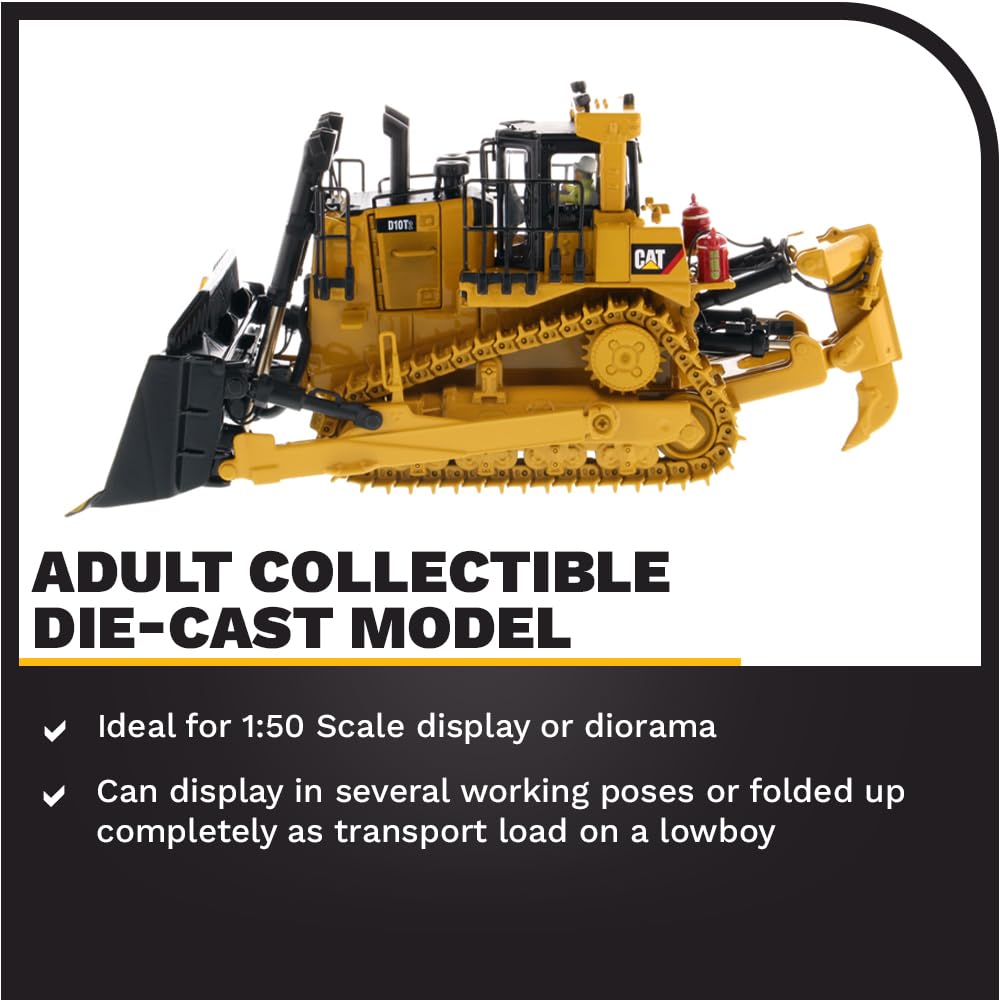 Caterpillar 85532 1:50 Scale CAT D10T Track-Type Tractor, High