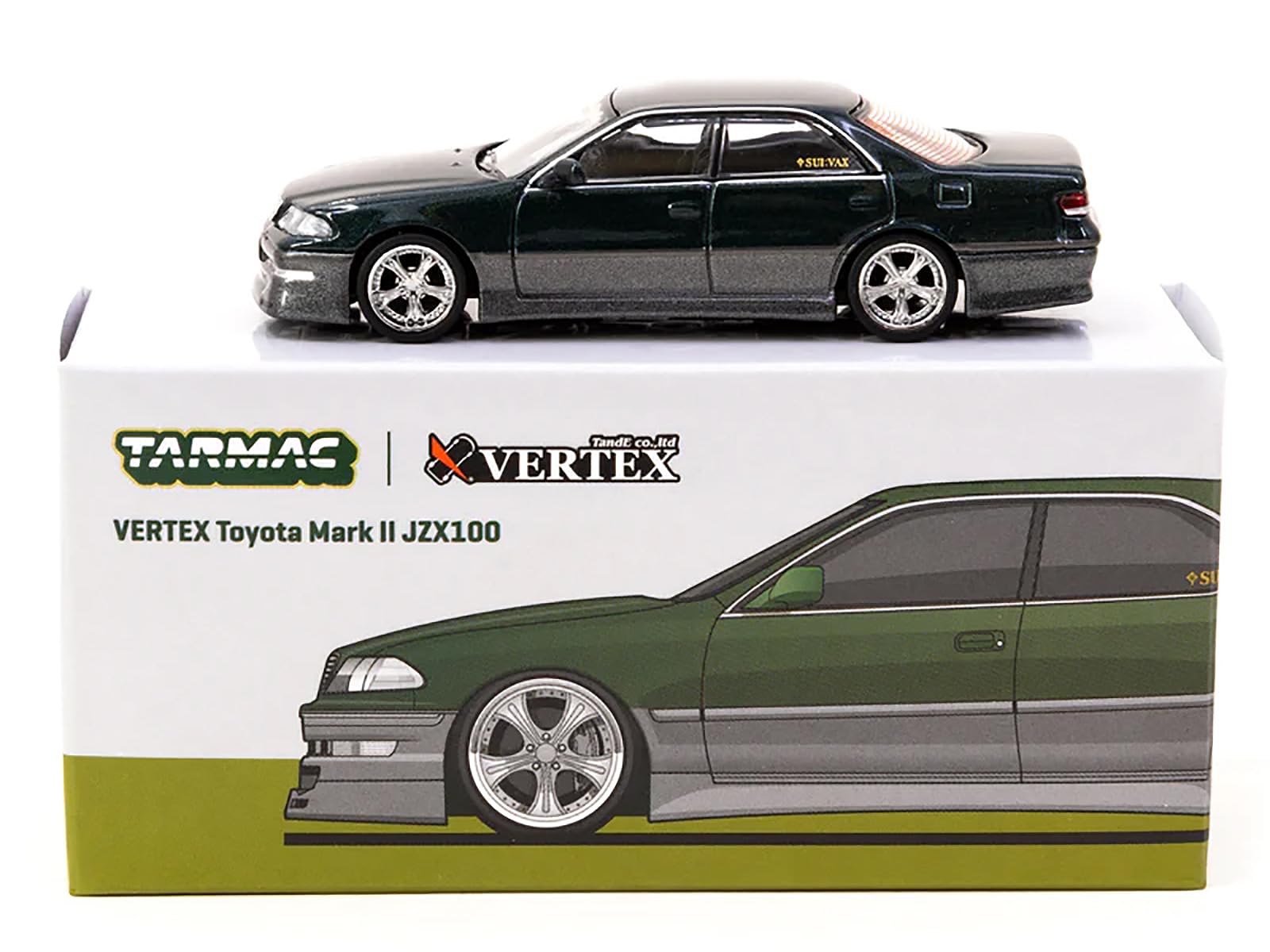 Amazon.co.jp: Tarmac Works トヨタ マーク II JZX100 ダークグリーン