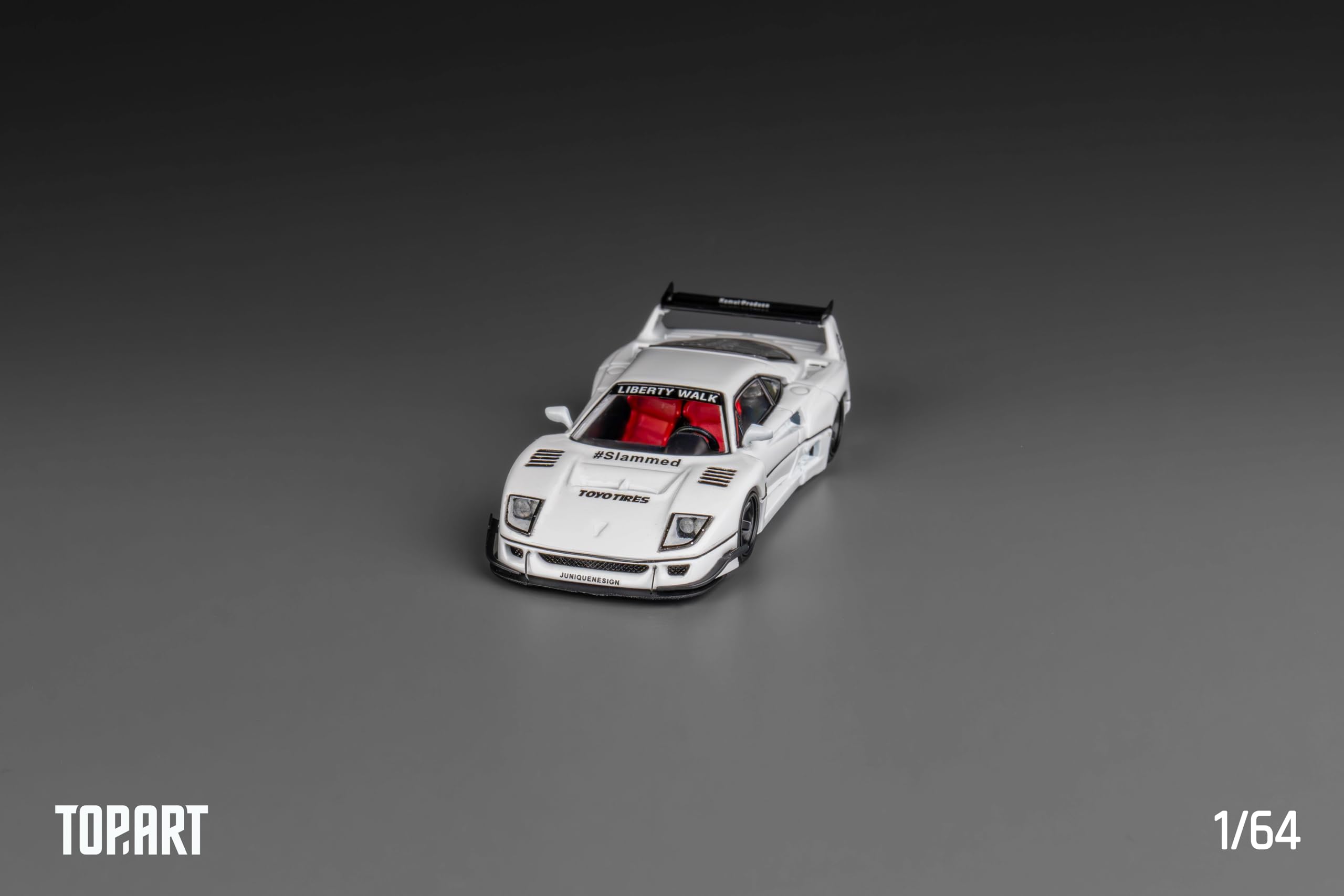 Amazon | 1/64 TOP ART フェラーリ LBWK F40 白 | ミニカー・ダイ