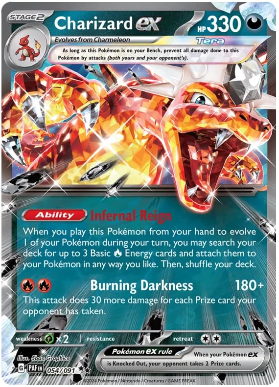 Charizard ex 054/091 Double Rare Pokemon Card | Paldean Fates Set
