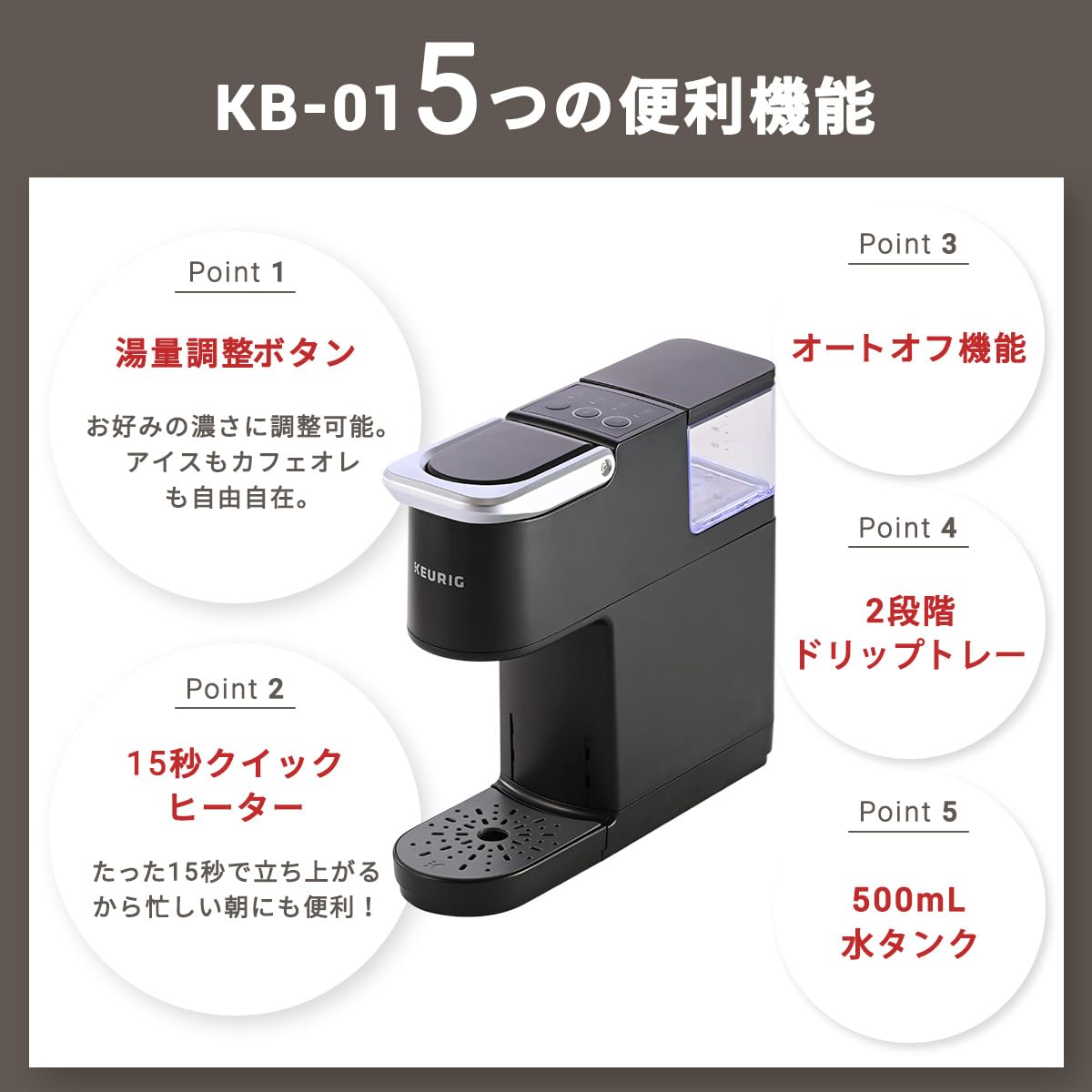 Amazon | KEURIG キューリグ カプセル式コーヒーメーカー KB-01