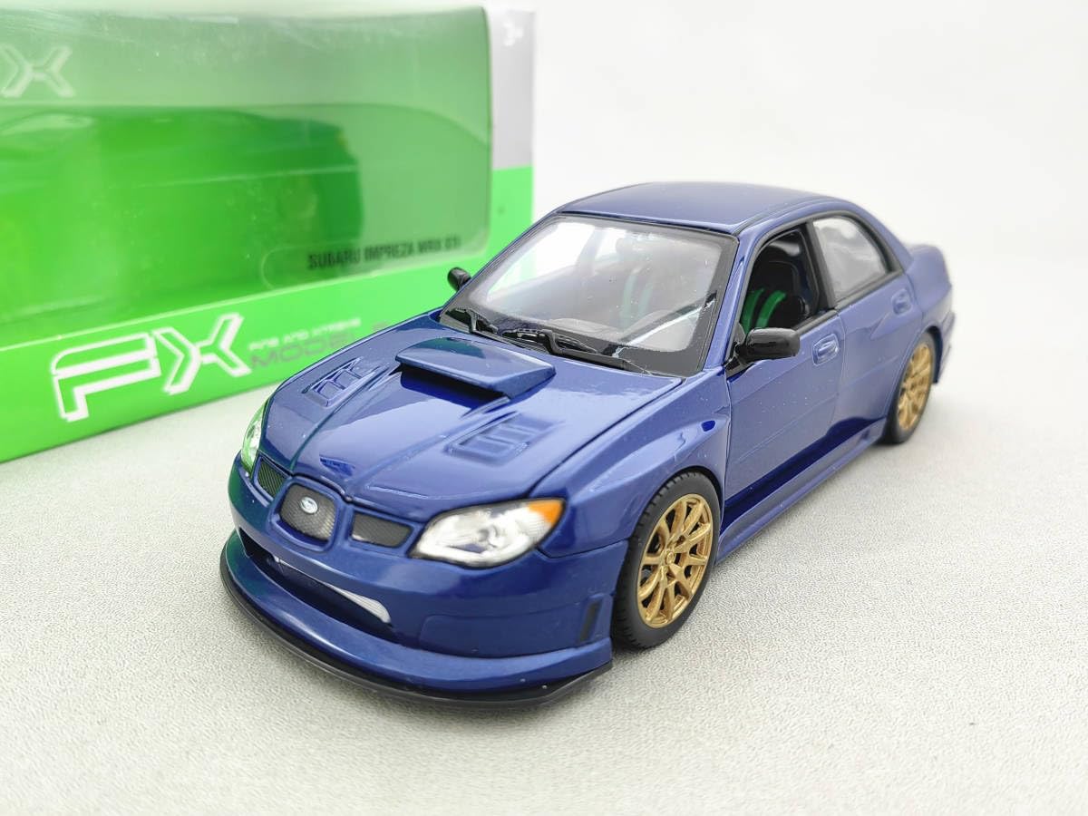 Amazon | FX 1/24 スバル インプレッサ WRX STI 青 | ミニカー・ダイ