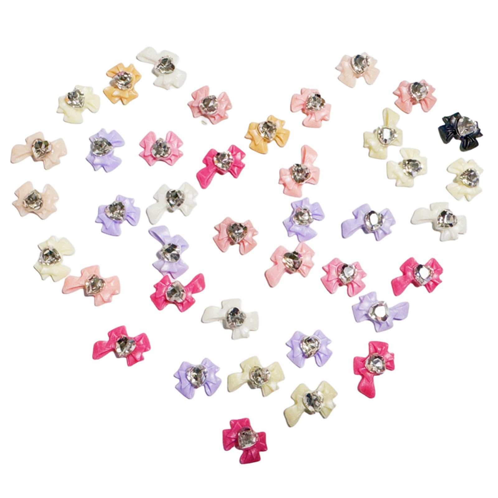 Amazon.co.jp: ネイルパーツ リボン 約40個セット 3d 立体 蝶結び