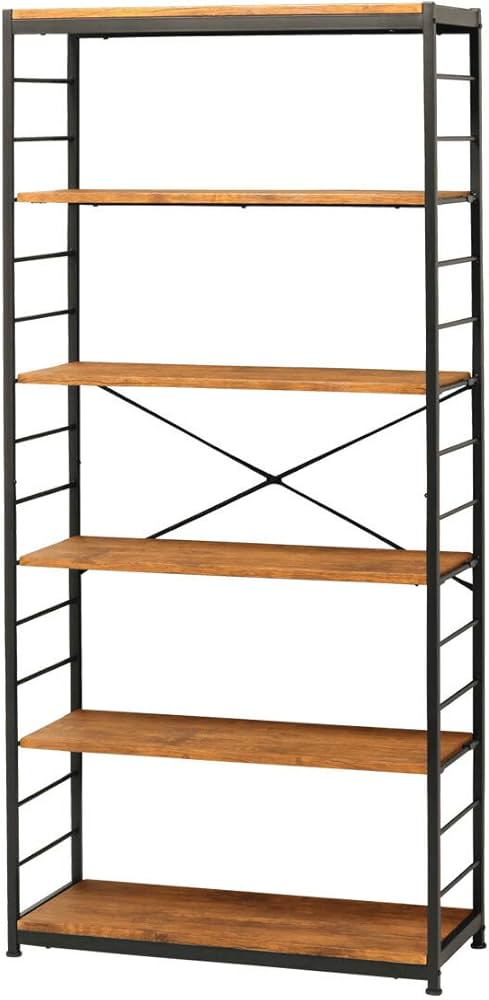 Amazon | オープンラック6段 フリーラック6段 本棚 おしゃれ