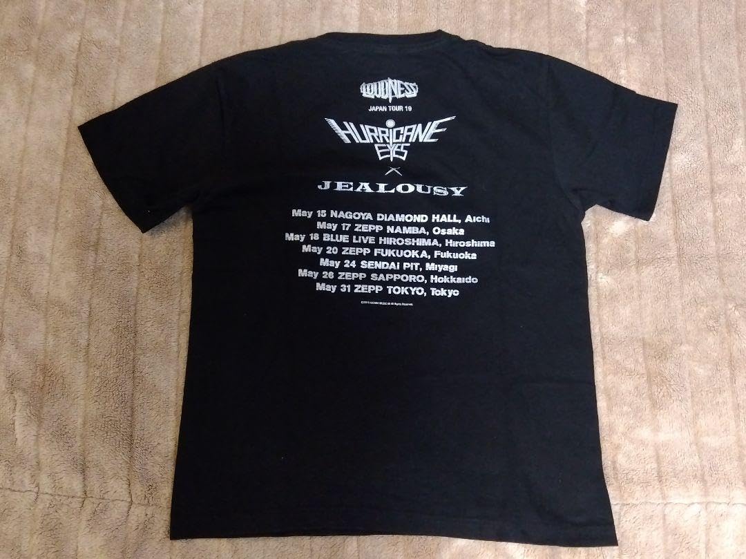 Amazon.co.jp: ラウドネス LOUDNESS Tシャツ Mサイズ ツアーTシャツ 黒
