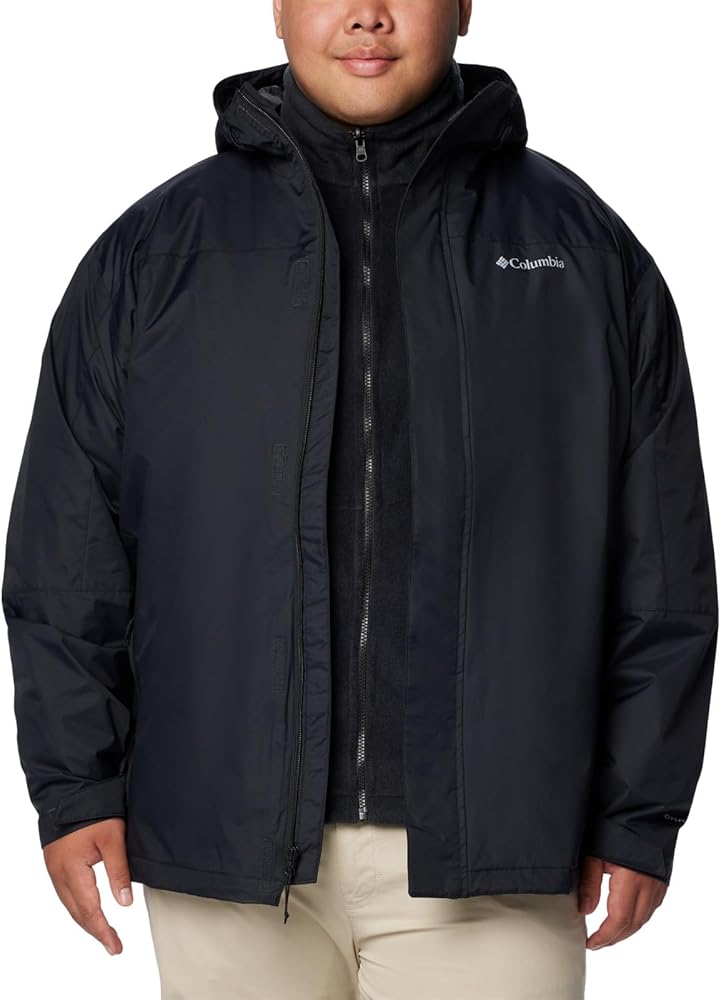 Columbia Men's Tunnel Falls II Interchange Jacket, Black, Small at
