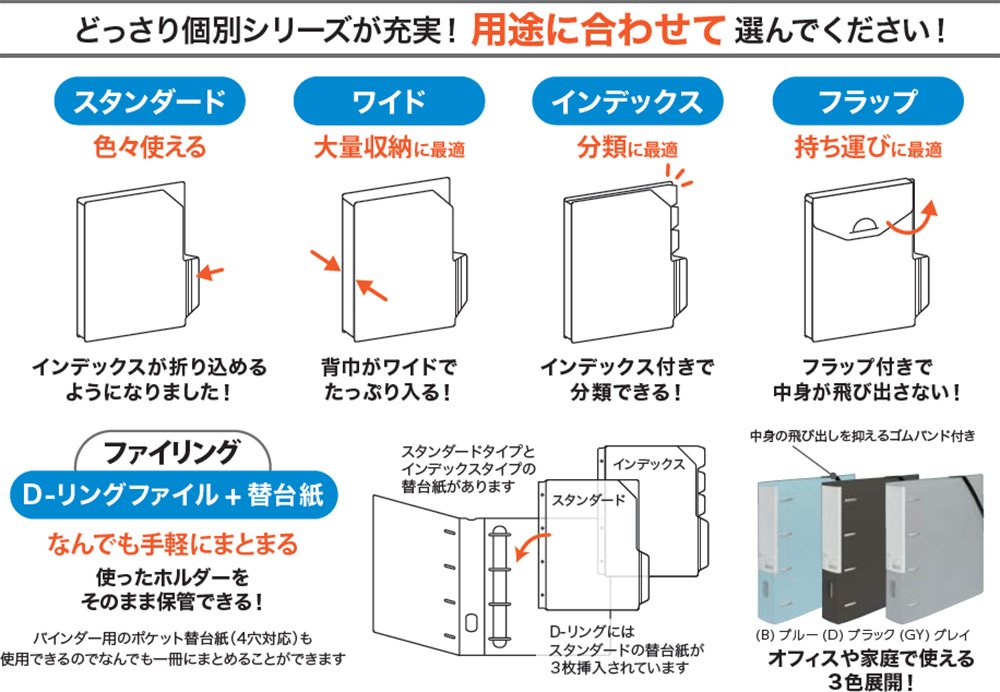 Amazon | ナカバヤシ クリアファイル どっさり個別ホルダー