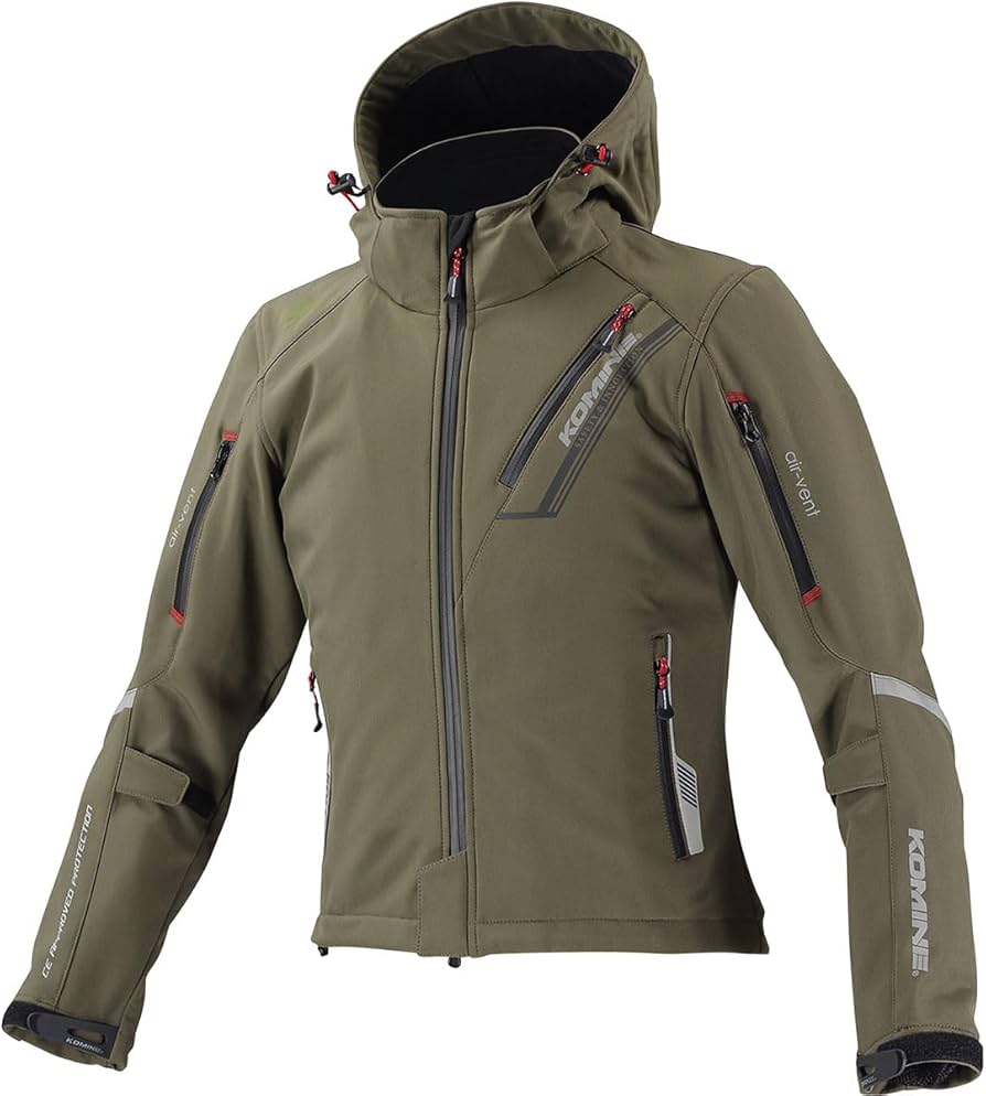 Amazon | [KOMINE] バイク用 ジャケット プロテクトソフトシェル