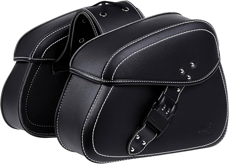 Amazon | MOTOSTAGE バイク サイドバッグ ダイヤルロック付き 容量約6L