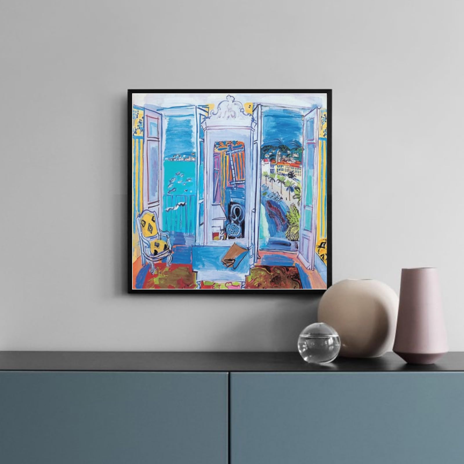 Amazon.co.jp: ラウル・デュフィ ポスター《窓開き》キャンバス