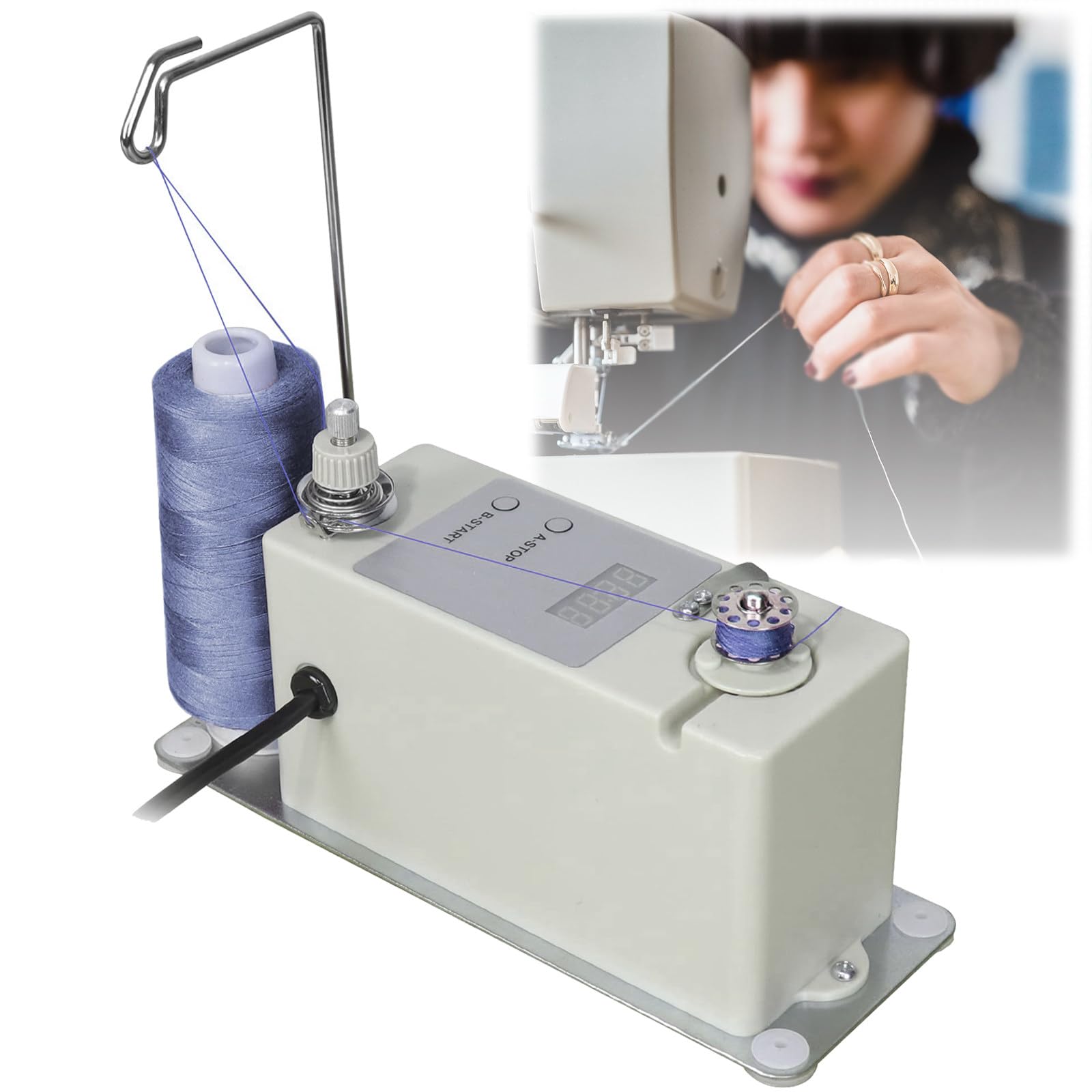 Amazon.co.jp: ミシン用自動ボビンワインダー、ポータブル電動ボビン