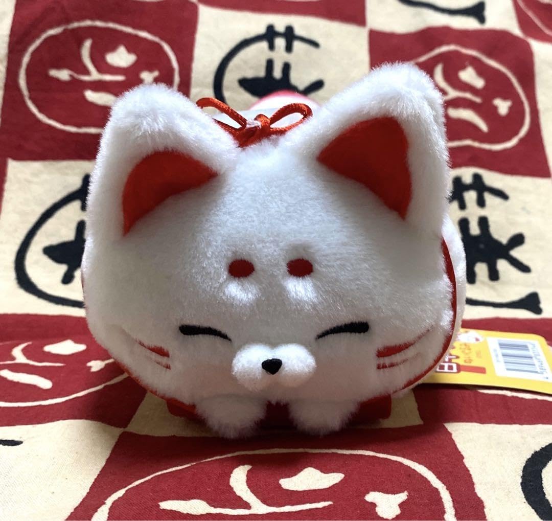Amazon.co.jp: 白キツネ 京都お土産 白キツネ ぬいぐるみ 伏見稲荷