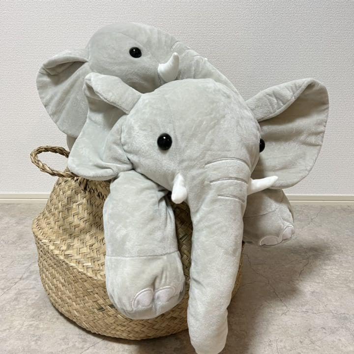 Amazon.co.jp: くったりゾウさん BIG ぬいぐるみ ぞうさん 2体セット