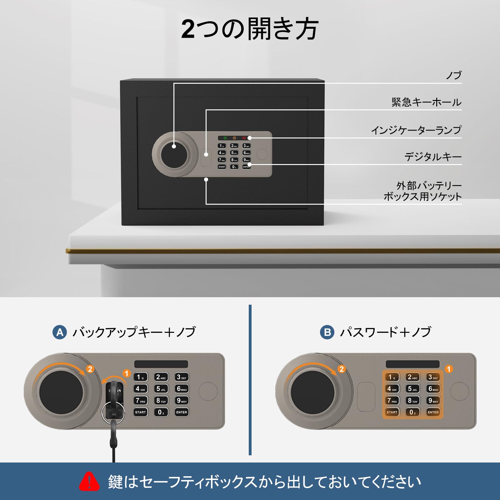 Amazon.co.jp: 金庫 小型 [ 耐火 耐水/充電ケーブル付き] Diyife 電子