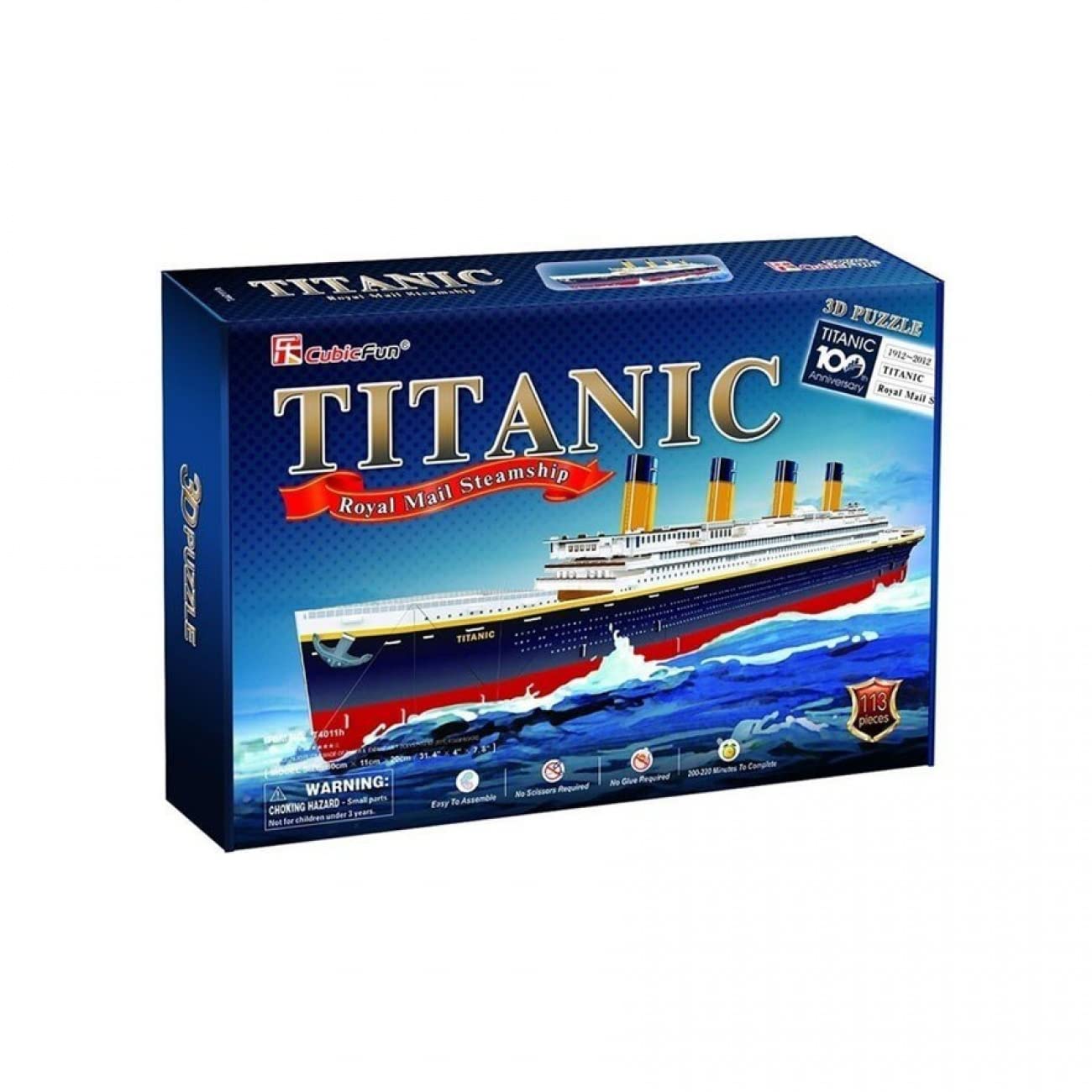 Amazon.co.jp: Titanic, 113 Piece 3D Jigsaw Puzzle Made by CubicFin