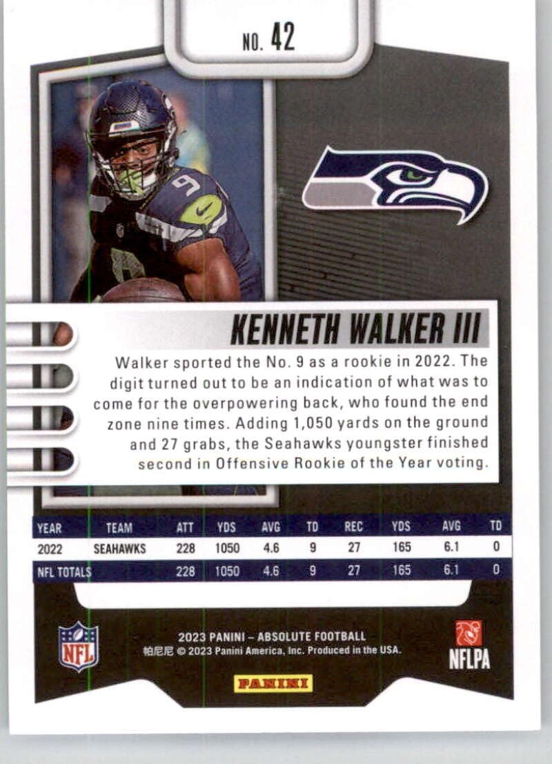 Amazon.com: 2023 Panini Absolute Blue #42 Kenneth Walker III