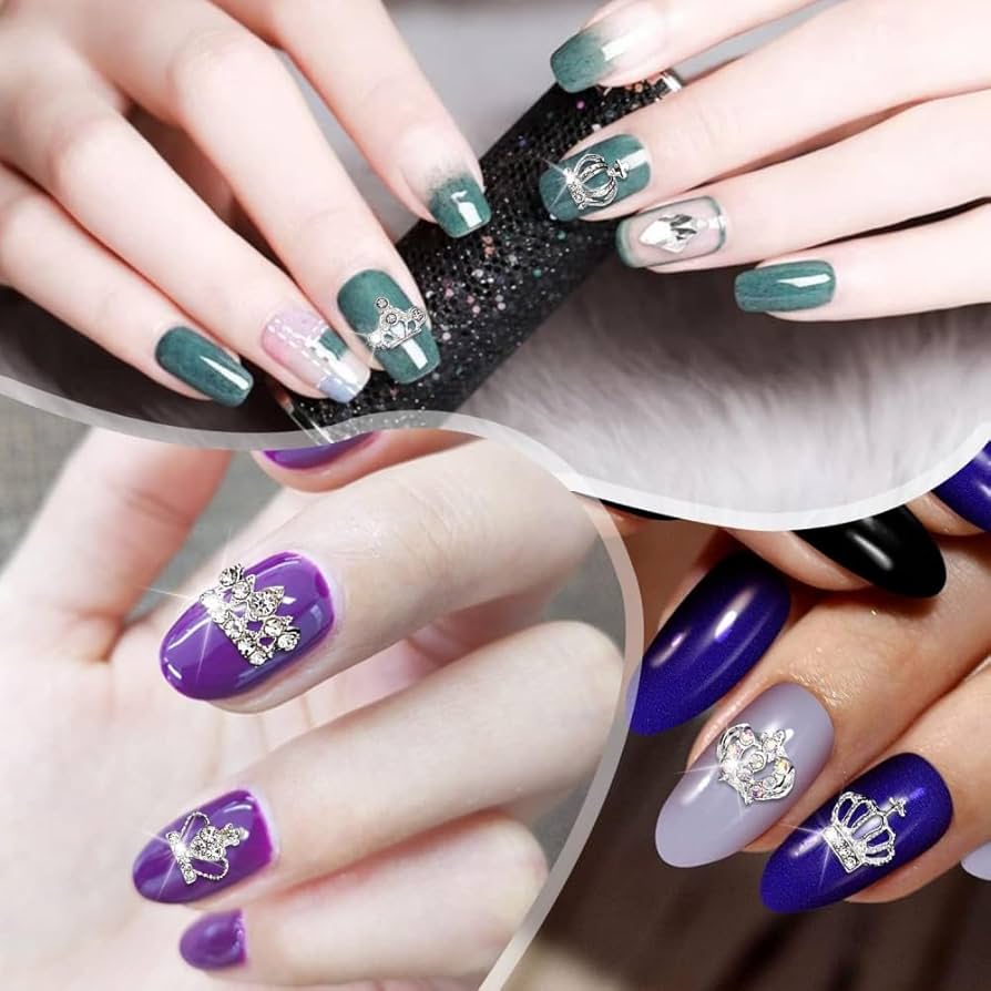 Amazon.co.jp: SensaBliss ネイルパーツ 王冠 3D立体 クラウン 32個