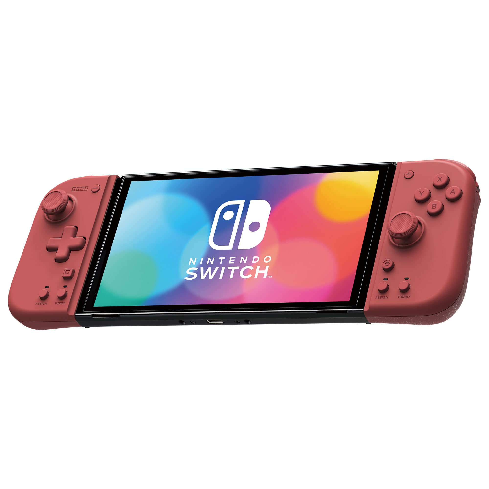 Amazon.com: HORI Nintendo Switch Split Pad Compact (Apricot Red