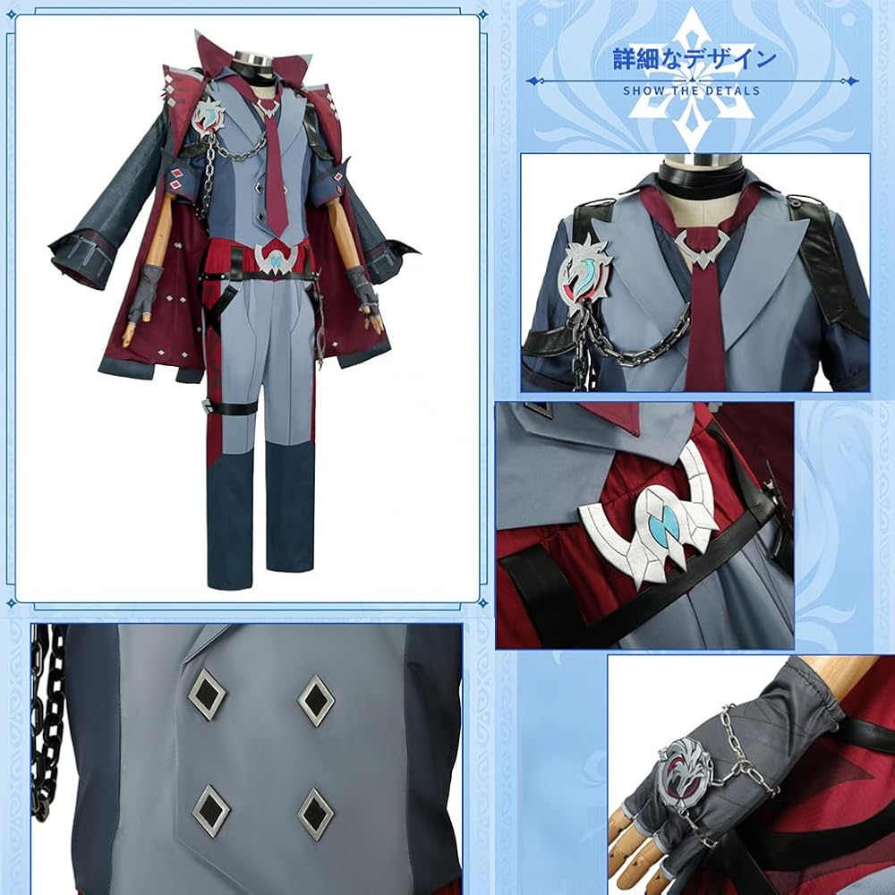 Amazon.co.jp: [Sieberg] 原神 リオセスリ コスプレ衣装 ウィッグ付き