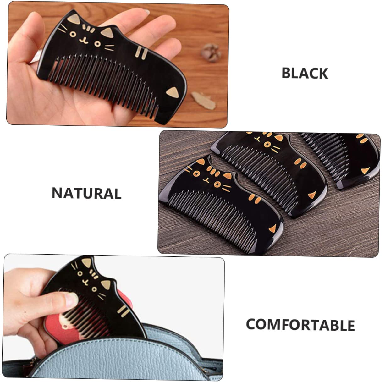 Amazon | BELLIFFY バッファローホーンコーム 天然水牛角 ヘアコーム