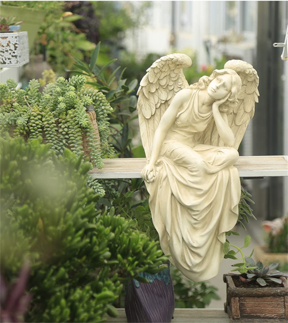 Amazon.co.jp: Fmtop-JP ガーデンオーナメント 天使のオブジェ