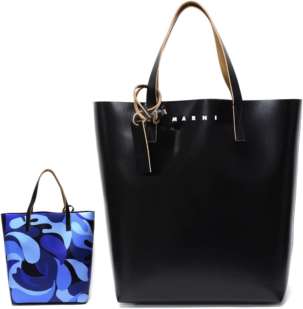 Amazon | (マルニ)MARNI PVCキャンバス ショッピング カモ柄トート