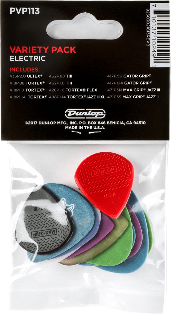Amazon.com: Jim Dunlop Electric Pick Variety Pack - 12 Pack