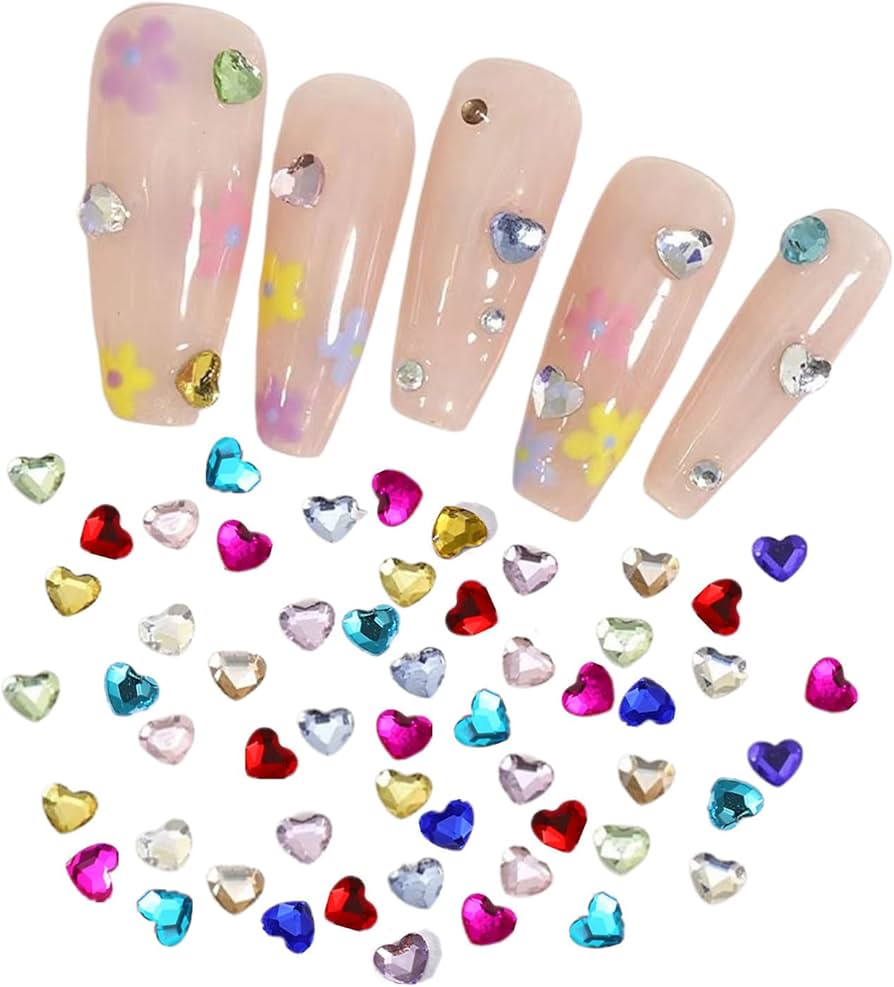 Amazon.co.jp: ハート ネイルストーン 約100個セット ネイルパーツ