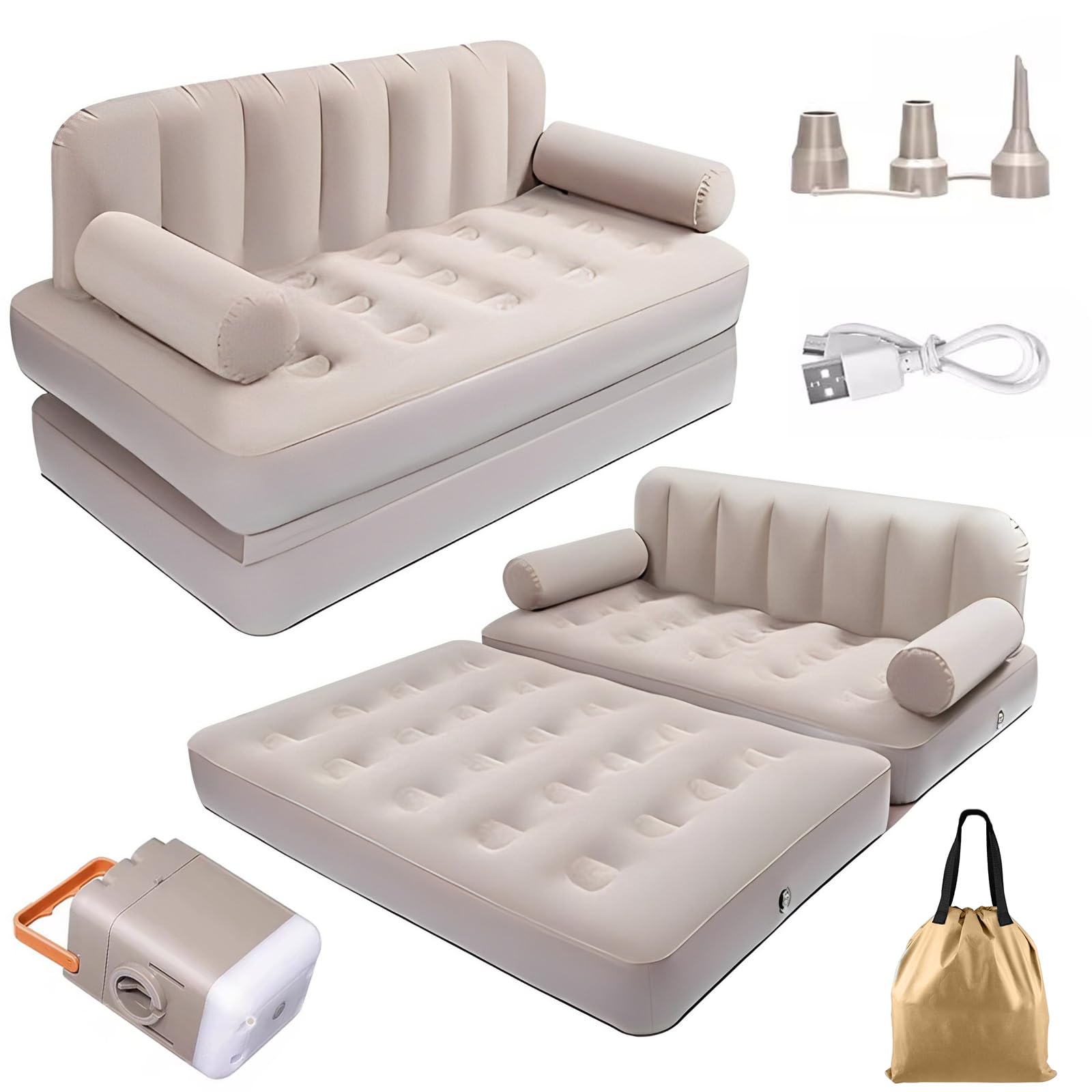 Amazon | MODONG エアーソファー エアソファー エアベッドコンパクト